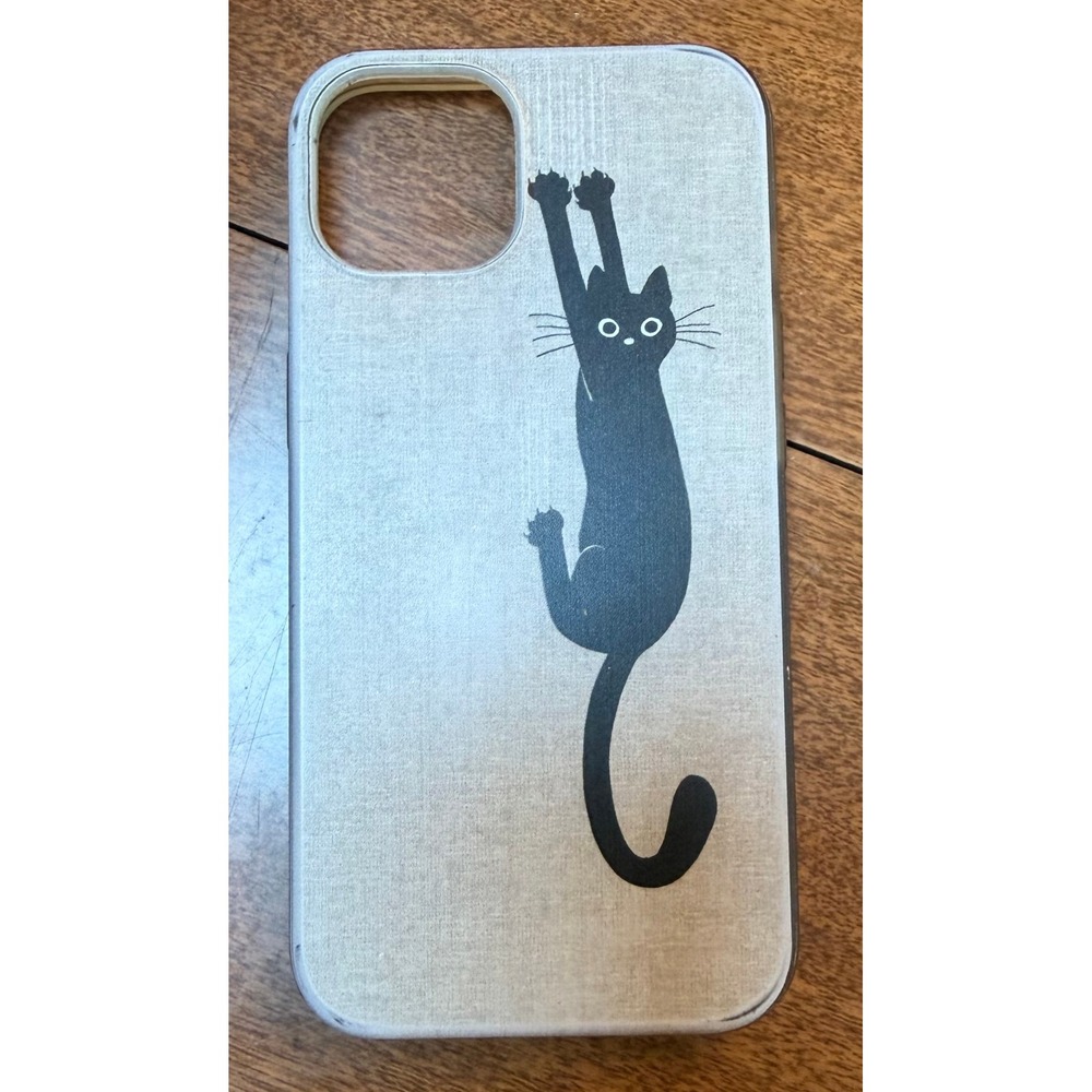 Redbubble Black Cat Holding On iPhone Soft Case Jenn Inashvili Whimsical Feline